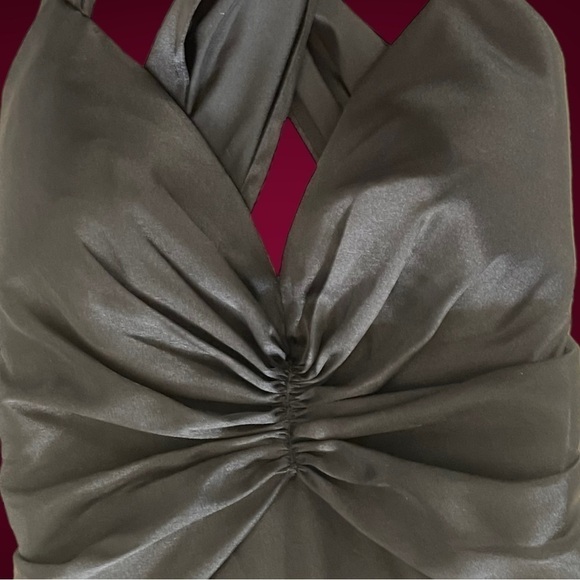 SUPER sexy élégant black satin evening gown - Picture 13 of 17